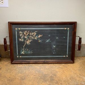 Vintage wooden serving tray